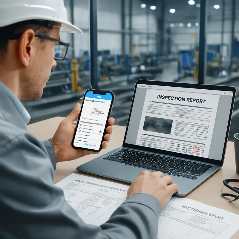 Reviewing weld inspection results at desk
